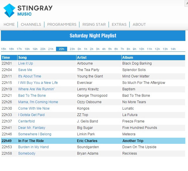 Stingray Digital Playlist